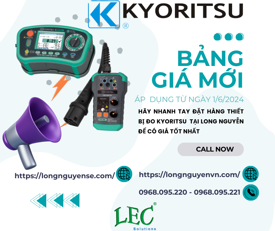 Bảng giá thiết bị đo Kyoritsu áp dụng 1/6/2024 mới nhất